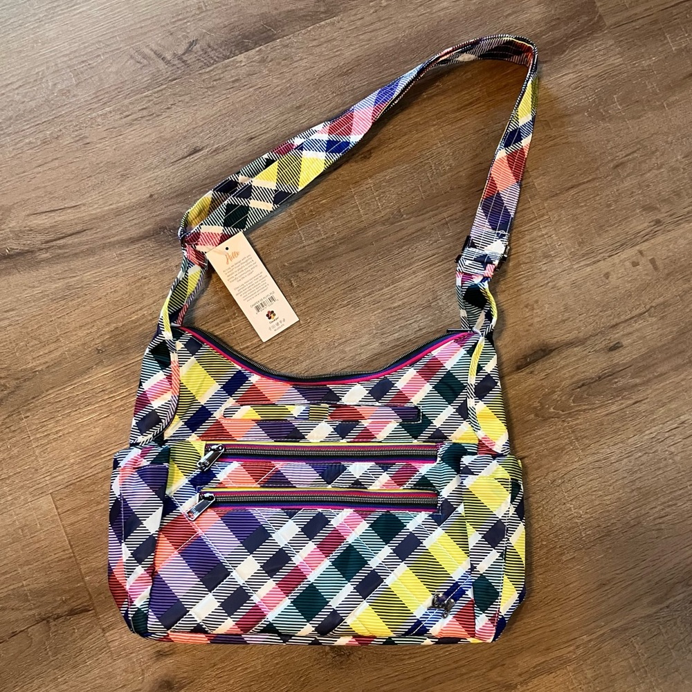 Lug Multicolor Plaid Crossbody Bag - Picture 8 of 8